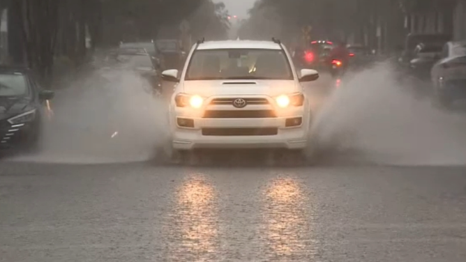 Miami inundated with heavy rain Monday, May 12, 2025.