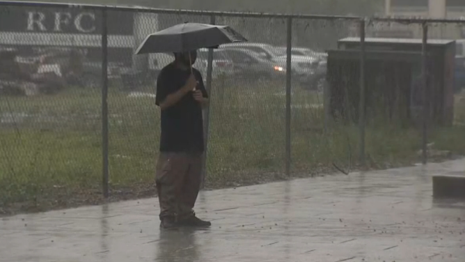 Miami inundated with heavy rain Monday, May 12, 2025.