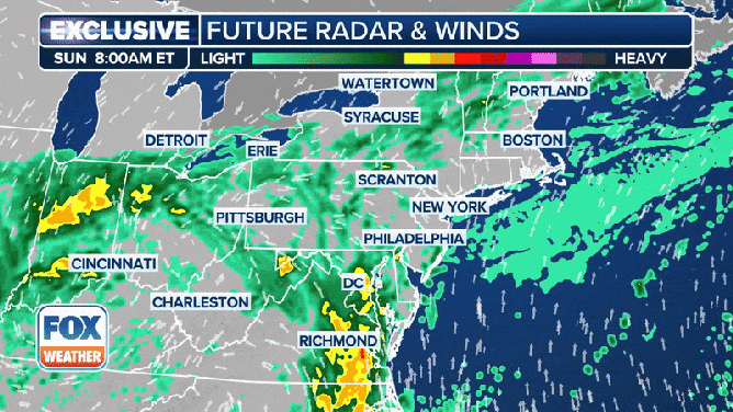 This animated rarar loop shows the relentless rounds of rain and thunderstorms slamming the mid-Atlantic, Northeast and New England this week.