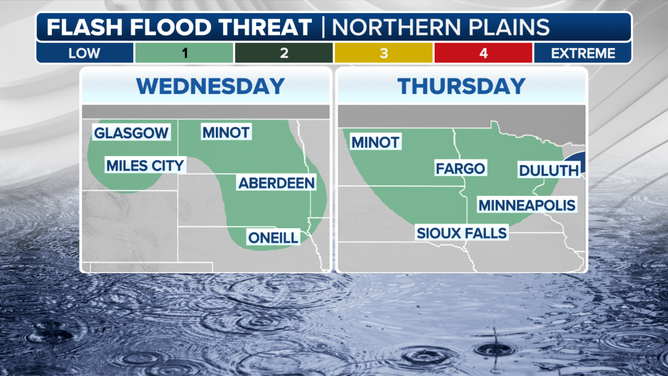 The flood outlook for May 14-15, 2025.