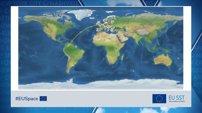 Kosmos482 Reentry Map