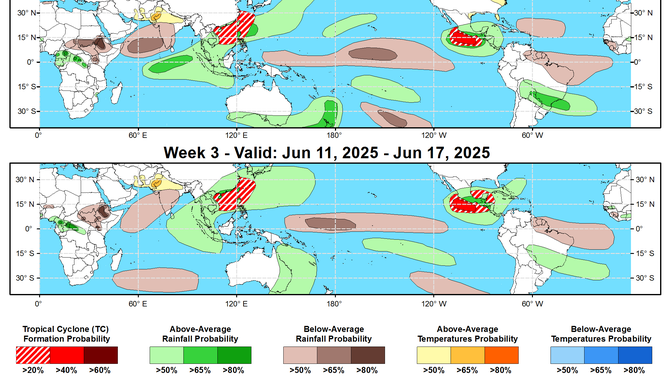 NOAA's Climate Prediction Center weekly forecast