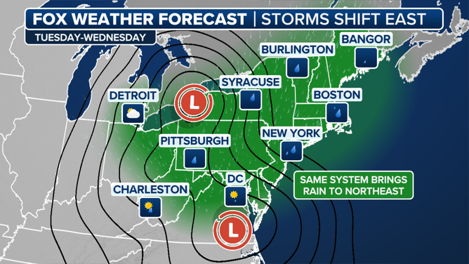 Northeast expected rainfall