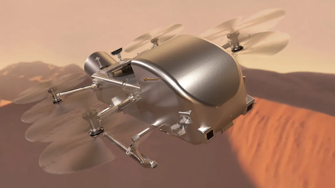 NASA plans to launch a rotorcraft to conduct surveillance of Titan, but a launch is not anticipated before 2028, with an arrival around 2034.