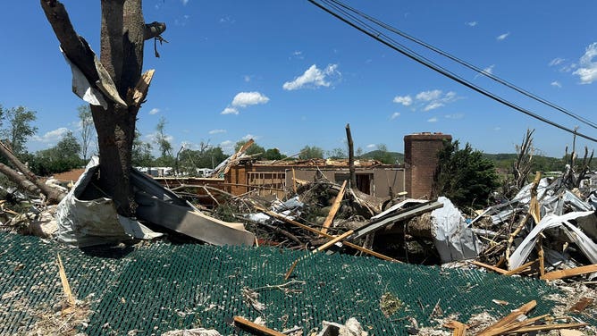 Tornado damage in Laurel County, Kentucky.