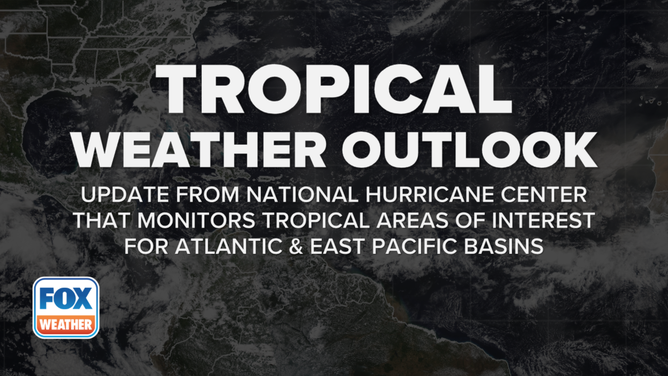 This graphic explains the meaning of a tropical weather outlook.