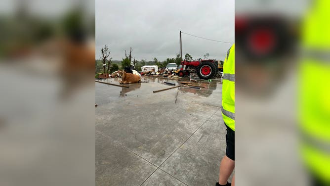 At least one person is dead and multiple people are hurt after a tornado ripped through a rural part of Washington County, Kentucky on Friday morning.