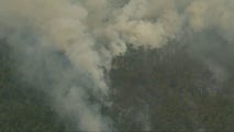 Aerial footage shows New Jersey wildfire burning Wharton State Forest