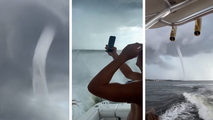 Up-close encounter with dual waterspouts wows Florida boaters on river: 'Like angels flying to Heaven'