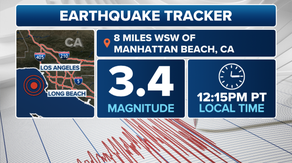 Magnitude 3.4 earthquake shakes Los Angeles on Tuesday afternoon