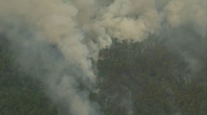 Aerial footage shows New Jersey wildfire burning Wharton State Forest