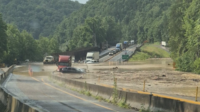 I-40 shut down along Tennessee-North Carolina border due to flooding, landslide months after Helene
