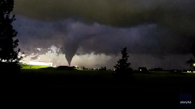 Watch it happen: Dramatic time-lapse shows tornado strike in Bismarck, North Dakota