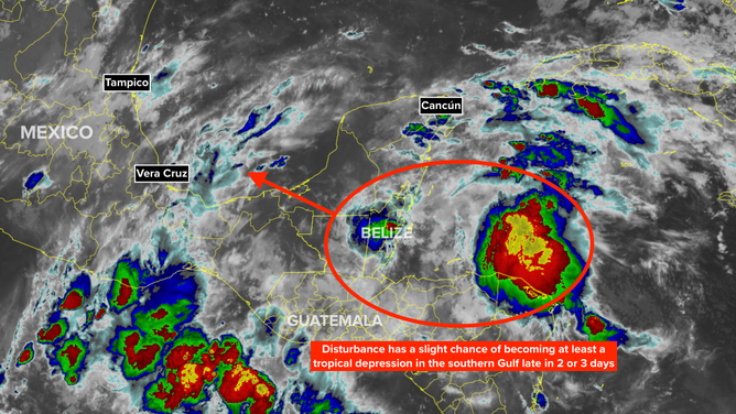 A disturbance in the Gulf could develop over the next few days.