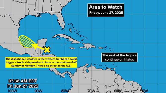 An area to watch has formed in the southern Gulf.