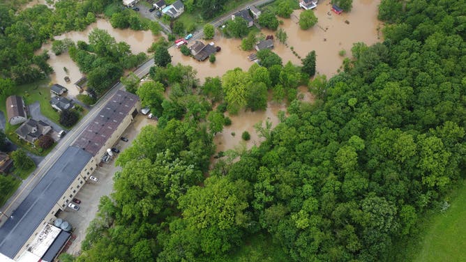 Flash flooding in Murrysville, Pennsylvania on June 6, 2025.