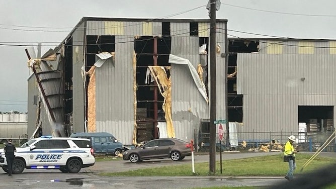 Tornado damage in Van Buren, Arkansas.