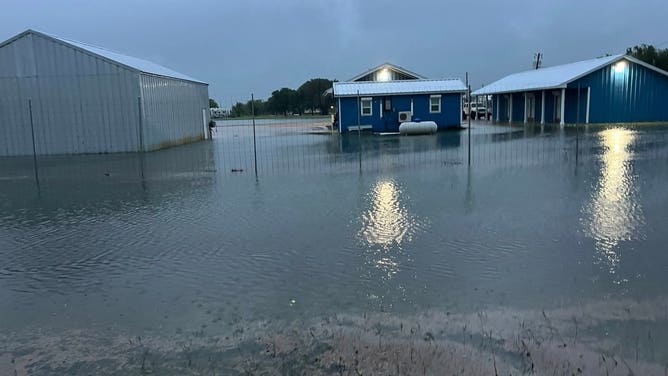Photos show flooding across Matagorda, Texas on June 12, 2025. Photos taken early Thursday morning, showing homes and vehicles flooded across the South Texas Community after heavy rainfall.