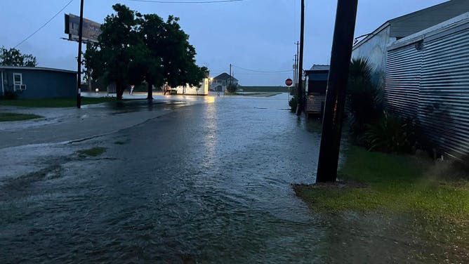 Photos show flooding across Matagorda, Texas on June 12, 2025. Photos taken early Thursday morning, showing homes and vehicles flooded across the South Texas Community after heavy rainfall.