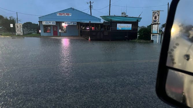 Photos show flooding across Matagorda, Texas on June 12, 2025. Photos taken early Thursday morning, showing homes and vehicles flooded across the South Texas Community after heavy rainfall.
