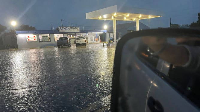 Photos show flooding across Matagorda, Texas on June 12, 2025. Photos taken early Thursday morning, showing homes and vehicles flooded across the South Texas Community after heavy rainfall.