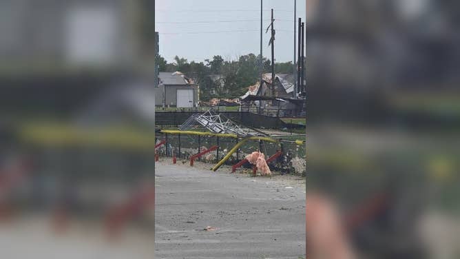 Damage reported in Jacksonville, Illinois to the Future Champions Sports Complex.