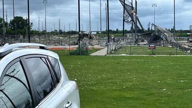Damage reported in Jacksonville, Illinois to the Future Champions Sports Complex.