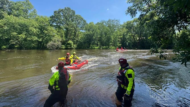 Rescue efforts on the Cuyahoga River on Sunday, June 24.