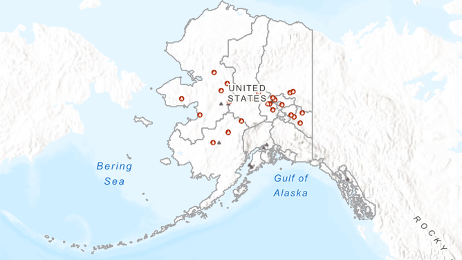 Alaska wildfire map