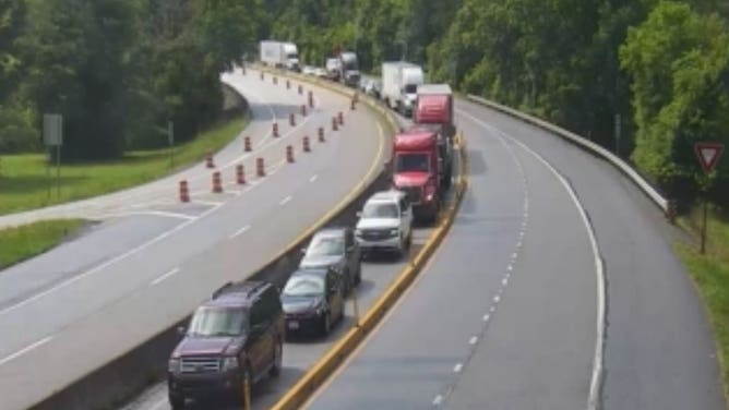I-40 shut down along Tennessee-North Carolina due to flooding, landslide.