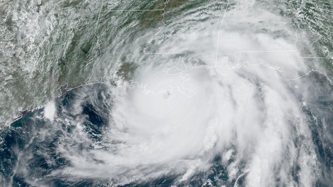 Hurricane Ida satellite image from 2021.