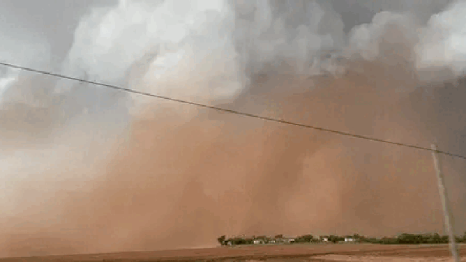A weather enthusiast showed why storm chasing is not for the faint of heart as he followed various storms through the Texas Panhandle on Sunday.