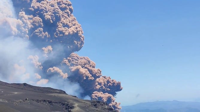 This image shows Italy's Mount Etna erupting on June 2, 2025.