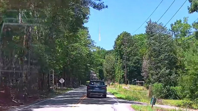A fireball seen over Lexington, South Carolina on June 26, 2025.