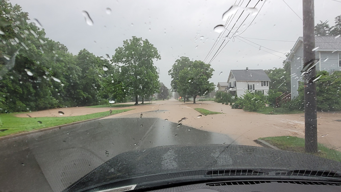 Flooding in Canastota, New York on June 22, 2025.