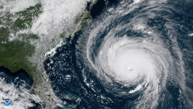 Hurricane Florence satellite image 2018.