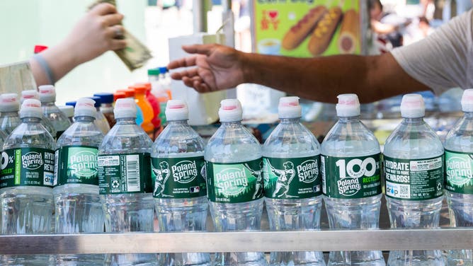 NEW YORK CITY - JUNE 25: Bottled water sits for sale as people try to stay cool on what is expected to be one of the hottest days of the year on June 25, 2025 in New York City.