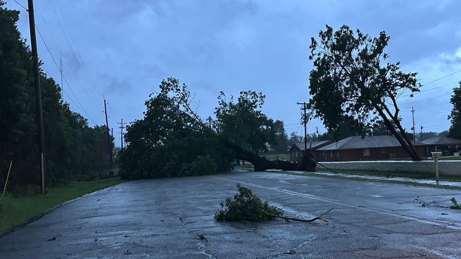 Apparent Tornado damage in McAlester, Oklahoma