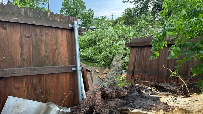 Apparent Tornado damage in McAlester, Oklahoma
