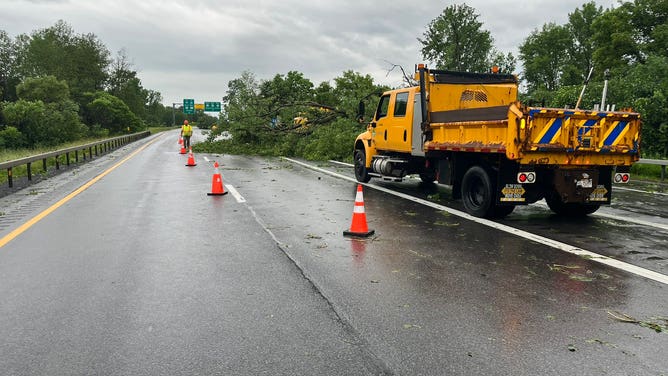 Storm damage in Mohawk Valley, New York on June 22, 2025.