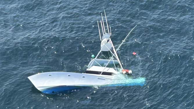The U.S. Coast Guard said 2 men were rescued after their 57-foot vessel, Turn Me Loose, partially sank 34 miles southeast of Virginia Beach, Virginia.