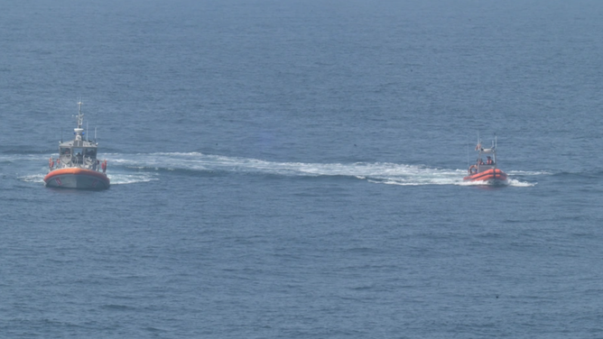 The U.S. Coast Guard said 2 men were rescued after their 57-foot vessel, Turn Me Loose, partially sank 34 miles southeast of Virginia Beach, Virginia.