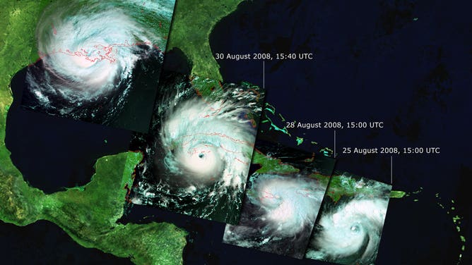 Gustav satellite imagery from 2008.