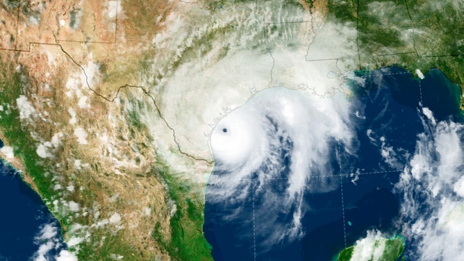 Hurricane Harvey satellite image from 2017.
