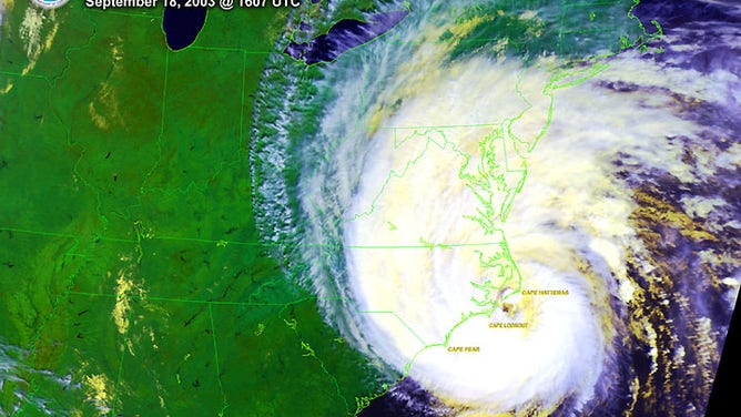 Hurricane Isabel satellite image from 2023.