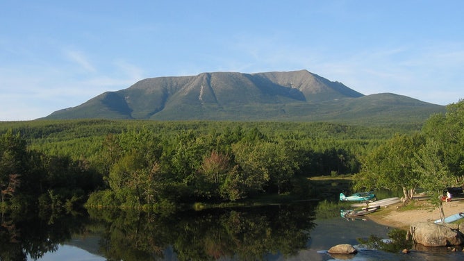 View of Mount Katahdin from Abol Bridge.