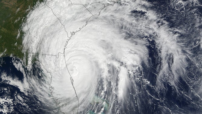 Hurricane Matthew satellite image from 2016.
