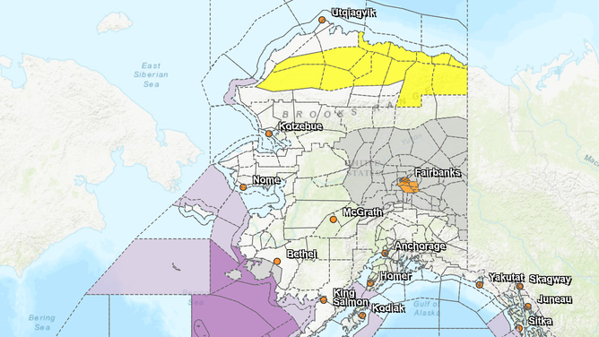 Heat Advisory shown in orange on the National Weather Service map.