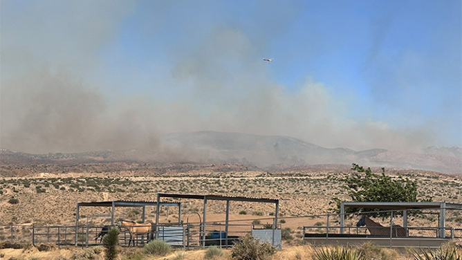 This photo shared by Cal Fire shows the Ranch Fire burning on June 10, 2025.