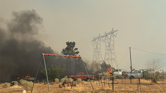 This photo shared by Cal Fire shows the Ranch Fire burning on June 10, 2025.